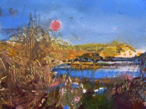 ART CARD: Lodmoor November Moon