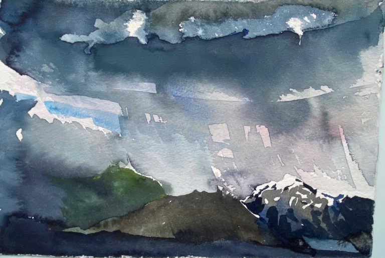 Iceland storm over Hafrafell Skaftafell