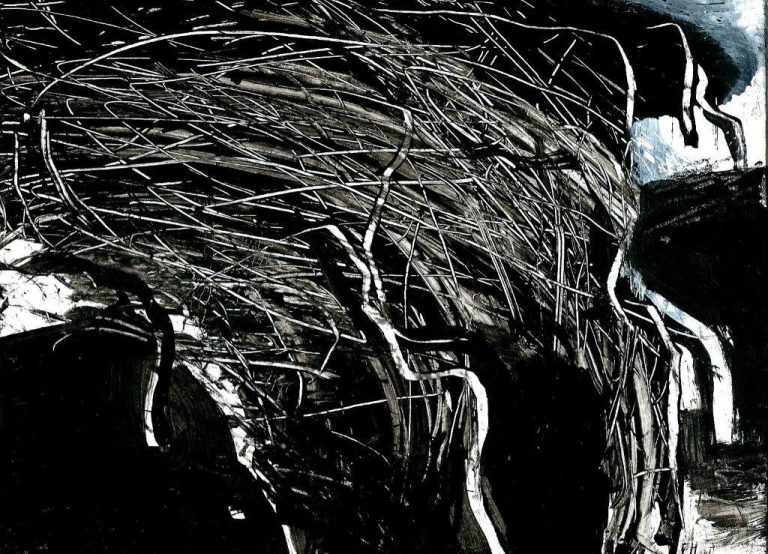 Wind formed 2. Bideford Black on white card