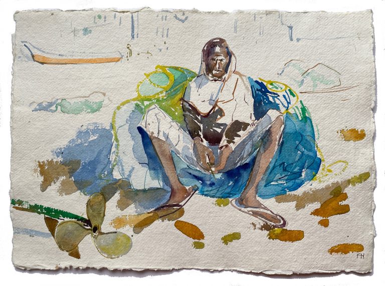 Fisherman with Neem Twig