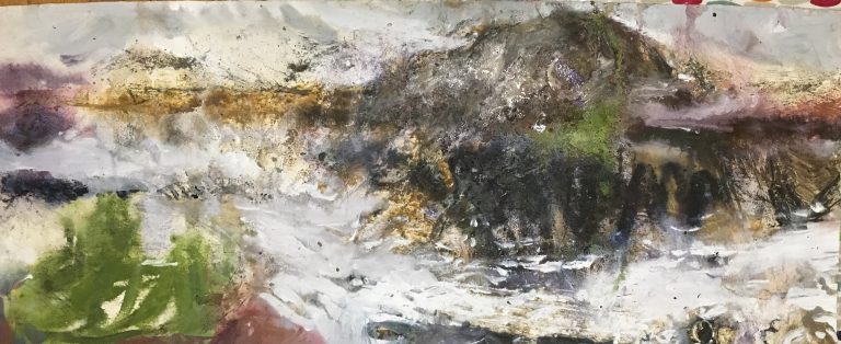 Sun Rests Frances Hatch in progress