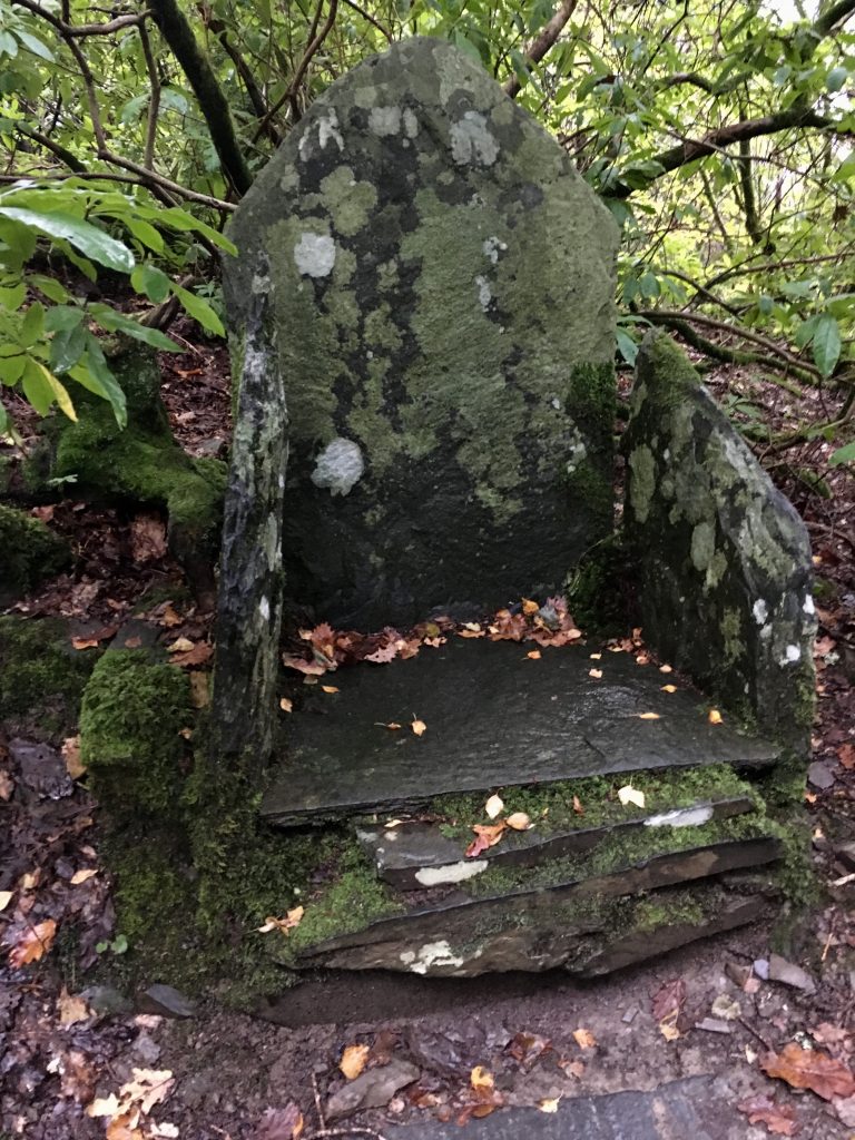 Ruskin's seat. Brantwood